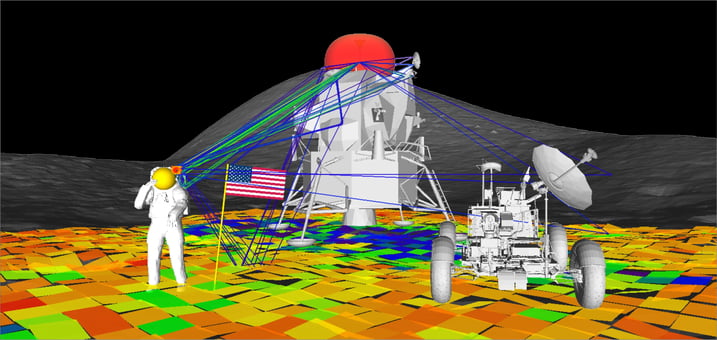 Apollo 15 blaue Pfade