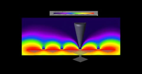 Touchscreen 3x4 Diamant-Simulation mit XF's Electrostatic Solver Bild