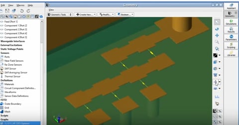 Demonstration der Optimierung von Vollwellen-Anpassungsschaltungen in XFdtd Image
