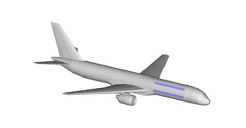 Antennenkopplungssimulation für Rundstrahler in Flugzeugen Bild
