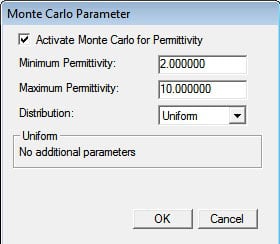Abbildung 4Monte Carlo-Parameterfenster.