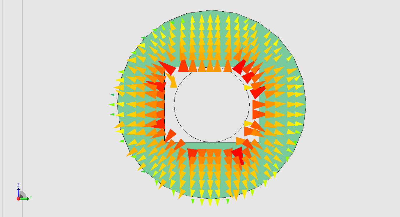 Abbildung 5Die Feldverteilung des Eingangsanschlusses, die zur Anregung der Simulation mit der Wellenleiteranschlussfunktion verwendet wird.