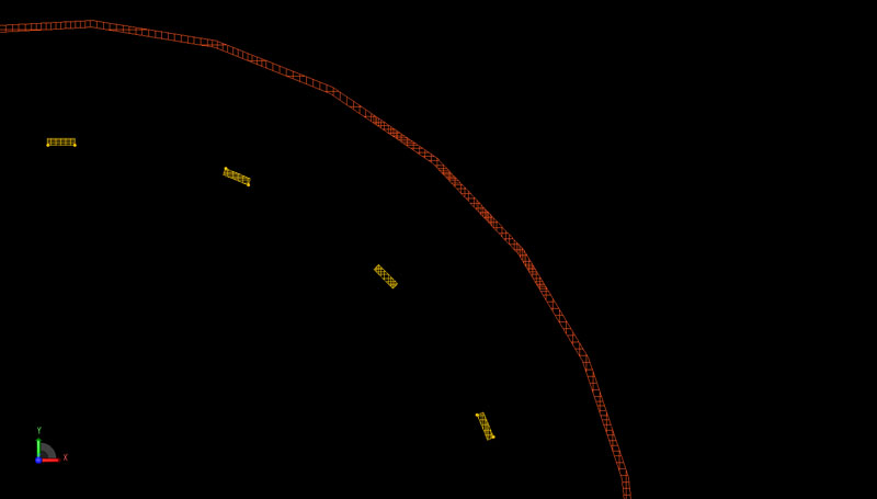 Abbildung 2: PrOGrid und XACT-Netz für einen Teil der Spulengeometrie.