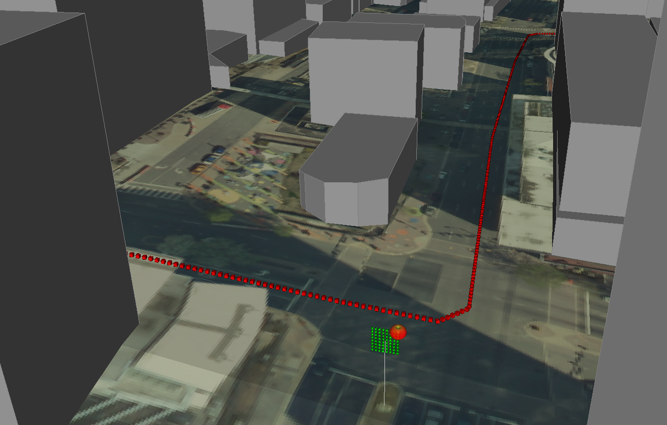 Abbildung 1: Rosslyn 3D-Gebäude- und Geländedaten werden für die SISO- und MIMO-Analyse in Wireless InSte eingerichtet.
