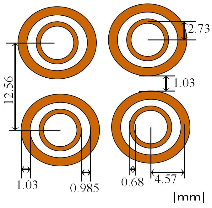 Abbildung 2: Abmessungen der Ringe.